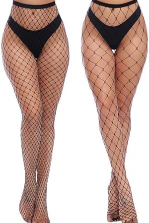 Charmnight Womens High Waist Tights Fishnet Stockings Thigh High Pantyhose