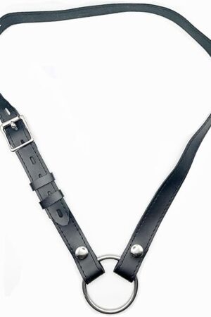 Anti-Off Male Chastity Cage Artificial Leather Penis Cage Accessories, Belt Buckle Adjustable Auxiliary Belt with Cock Rings, Sex Toy Underwear for Men