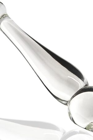 Glass Dildo Double Ended Dildo 811 Inch Anal Plug Butt Plug with Round Ball & Tapered Head Prostate Massager Sex Toy for Men Women Masturbation