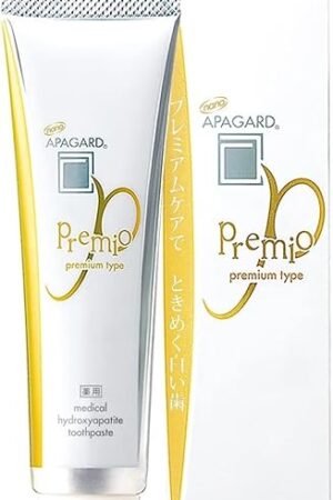 APAGARD? PREMIO, Sangi's Nano-Hydroxyapatite Toothpaste for Naturally Whiter Teeth, No Fluoride, For family use, 105g / 37 Oz, Double Mint, Pack of 2