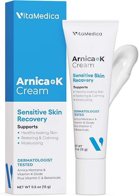 VitaMedica Arnica Cream - Arnica Montana + Vitamin K Oxide Bruise Cream - Sensitive Skin Formula - Undereye - 05 ounces