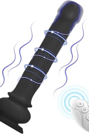 Anal Male Adult Sex Toys - Wriggling Rotating Vibrating Prostate Massager Anal Butt Plug Sex Toy for Men Women Couples, Porinda Remote Control Anal Dildo Vibrator with Suction Cup, 7 Modes Anal Beads
