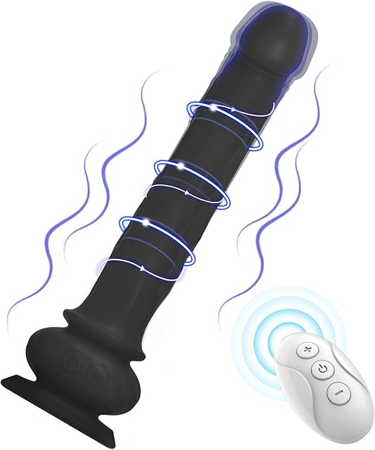 Anal Male Adult Sex Toys - Wriggling Rotating Vibrating Prostate Massager Anal Butt Plug Sex Toy for Men Women Couples, Porinda Remote Control Anal Dildo Vibrator with Suction Cup, 7 Modes Anal Beads