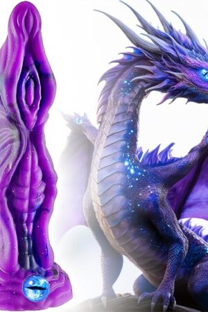 Fantasy Dildo Huge Monster Dildos U & G-spot Big Dragon Dildo with Suction Cup, Long Anal Plug Adult Sex Toys & Games for Women Men Couples (Enigma Eye)