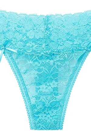 Women Lace Thongs Ladies Sexy Lace G String Jacquard Panties Knickers Cotton Crotch Underwear