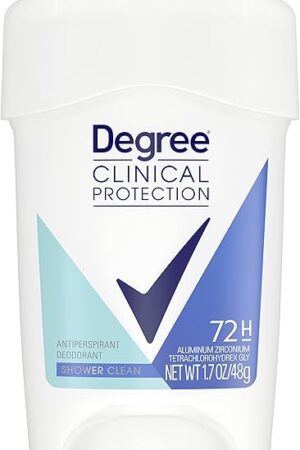Degree Clinical Protection Antiperspirant Deodorant 72-Hour Sweat & Odor Protection Shower Clean Antiperspirant for Women 17 oz