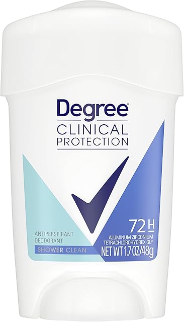 Degree Clinical Protection Antiperspirant Deodorant 72-Hour Sweat & Odor Protection Shower Clean Antiperspirant for Women 17 oz