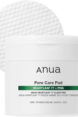 ANUA Heartleaf 77 Toner Pad, Mild Exfoliating Facial Pads for Glass Skin, Hydrating Pore Care for Sensitive Skin, Heartleaf Extract, PHA, Centella, Non comedogenic, Korean Skin Care (70 Pads)