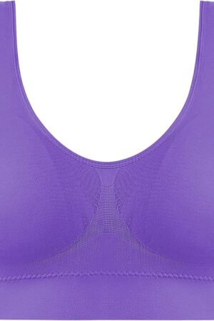Womans Wireless Breathable Gathering Sports Bra Traceless Comfortable No Steel Ring Vest Everyday Sleep Bras