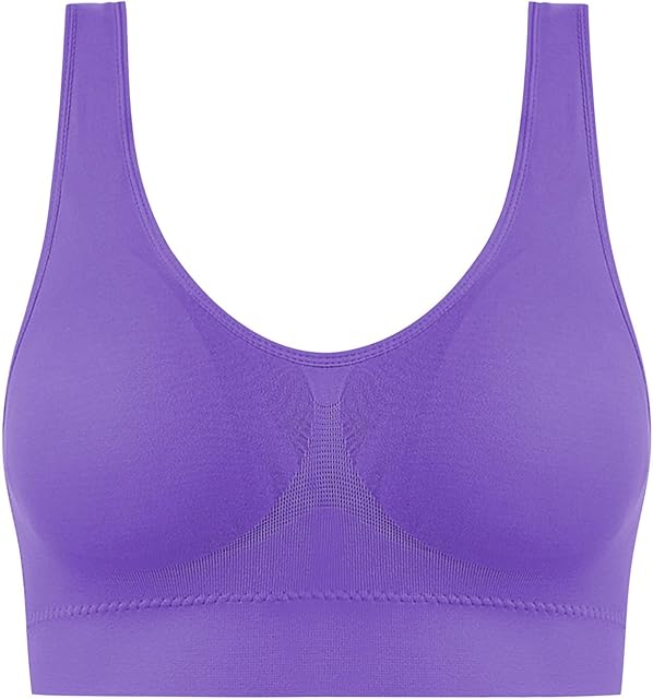 Womans Wireless Breathable Gathering Sports Bra Traceless Comfortable No Steel Ring Vest Everyday Sleep Bras