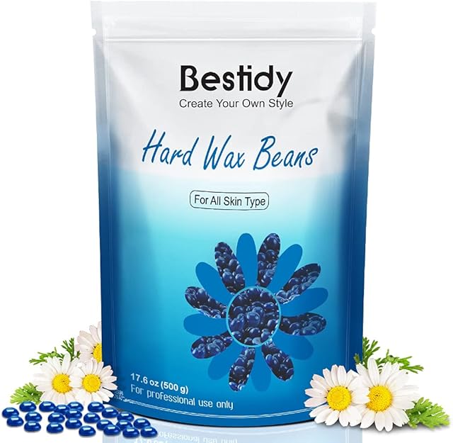 Bestidy Wax Beads, Bagged 500g/11lb/176oz, Waxing beans for Hair Removal, Women Men, Home Waxing for All Body and Brazilian Bikini Areas (500g)