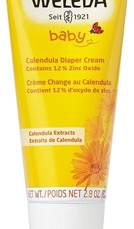 Weleda Baby Calendula Diaper Cream, 28 Fluid Ounce, Plant Rich Protection with Calendula, Chamomile, Sweet Almond Oil, Lanolin and Zinc Oxide