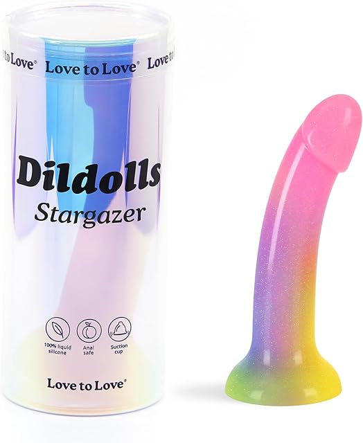 Dildolls - Flexible Dildo with Curved Style - Ultra Soft Silicone Dildo for Women Adult Sex - Smooth Penis Female Sex Toy - Women Sex Toys (Stargazer)