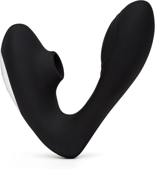 Lovehoney Indulge Stroking Clit Sucker Sex Toy | Clitoris & G Spot Stimulator Vibrator for Women | Vibrating Finger Massager Adult Sex Toy | Suction Dildo Vibrator Clitoral G Spot Stimulation | Black