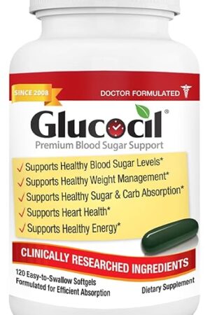 Glucocil ? Softgels - Premium Blood Sugar Support - Over 2 Million Bottles Sold - Supports The 3 Essentials for Healthy Blood Sugar - Since 2008, with Berberine, Proprietary Mulberry Leaf, and More