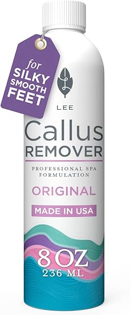 Lee Beauty Professional Callus Remover for Feet - Original, Powerful Formulation - Extra Strength Gel, Home Pedicure Foot Spa Results - Cracked & Dead Dry Skin Supplies - 8 Oz