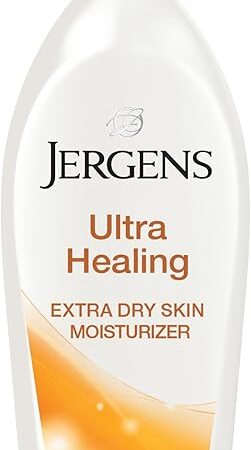 Jergens Ultra Healing Dry Skin Lotion, Hand and Body Moisturizer for Quick Absorption into Extra Dry Skin with Hydralucence Blend, Vitamins C, E and B5, 32oz