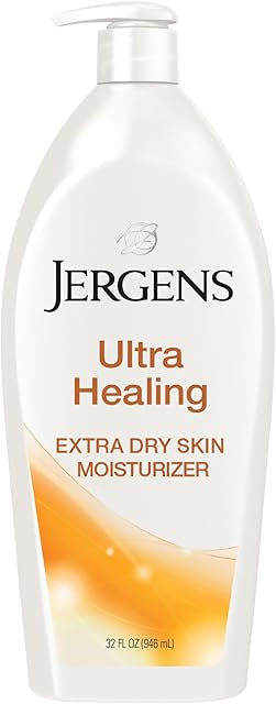 Jergens Ultra Healing Dry Skin Lotion, Hand and Body Moisturizer for Quick Absorption into Extra Dry Skin with Hydralucence Blend, Vitamins C, E and B5, 32oz