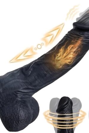 6in1 Thrusting Dildo Vibrator Adult Sex Toys Realistic Silicone Suction Cup Dildos with 3 Vibration 5 Thrust Modes with Roating,Remote Control Vibrators Adult Sex Toys & Games for Women Men (Black)