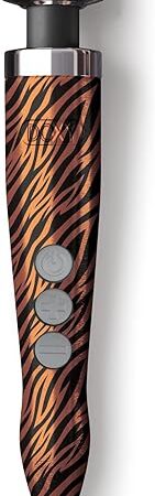 Doxy Die Cast 3 Wand Massager - Tiger Silicone Head & Metallic Finish Sex Toys for Adults, Compact Neck Massager & Versatile Massage Gun - Luxurious, Lightweight, Removable Head