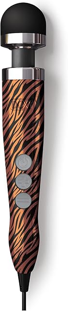 Doxy Die Cast 3 Wand Massager - Tiger Silicone Head & Metallic Finish Sex Toys for Adults, Compact Neck Massager & Versatile Massage Gun - Luxurious, Lightweight, Removable Head