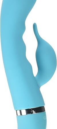 CalExotics Foreplay Frenzy Teaser ? Waterproof Silicone Vibrator - Adult Sex Toys for Couples - 12-Function Rabbit Clitoral G Spot Massager ? Blue
