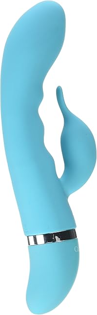 CalExotics Foreplay Frenzy Teaser ? Waterproof Silicone Vibrator - Adult Sex Toys for Couples - 12-Function Rabbit Clitoral G Spot Massager ? Blue