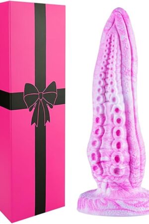5 Inch Small Tentacle Octopus Dildo Cute Anal Plug with Suction Cup, 6 Inch Realistic Monster Dildo Anal Stretcher for Beginners, Silicone Fantasy Bad Dragon Dildos Sex Toy for Gay Men Women Pink