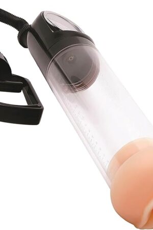 Adam & Eve Adam's Promax Penis Pump with Built in Pressure Gauge, Enlarge to Improve Erection Cock Sexual Stimulation Device, Mens Erectile Dysfunction Adult Sex Toy to Increase Penile Size, Clear