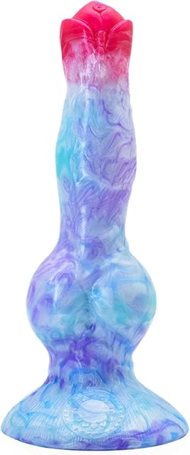 Dog Knot Dildo,Realistic Animal Knotted Dildos with Hands-Free Powerful Suction Cups Lifelike Silicone Wolf Dildos Adult Anal Plug Sex Toys for Beginners Couples