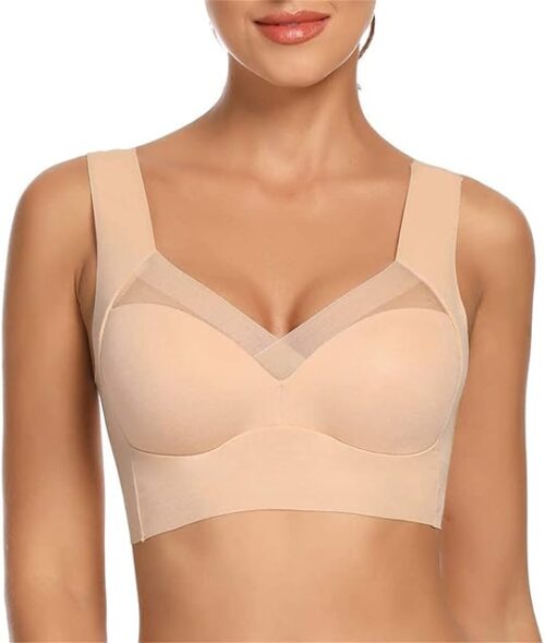 Yueliang Sarapick Lift Bra, Sarapick Bras for Women, Sexy Seamless Lifting Bra, Seamless Sports Bra-Beige||XL