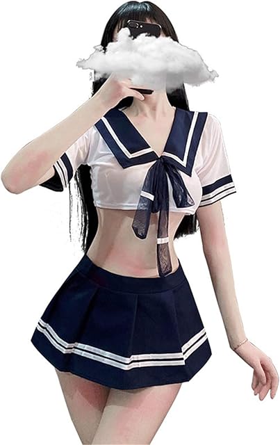 Anime School Girl Outfit Lingerie Sexy Japanese Sailor Cosplay Costume