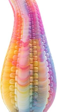 Dakken Tentacle Suction Cup Dildo, Pastel Rainbow Colors, Handmade in The USA, Adult Sex Toys (Standard)