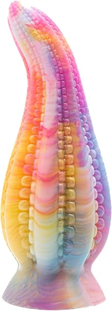 Dakken Tentacle Suction Cup Dildo, Pastel Rainbow Colors, Handmade in The USA, Adult Sex Toys (Standard)