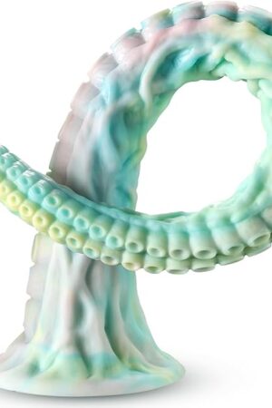 Extra Long Dildo 18.5 Inch Anal Plug Liquid Silicone Soft Tentacle Adult Toys with Powerful Suction Cups Hands Free Sex Toys for G-Spot Stimulation and Prostate Massage for Men and Women