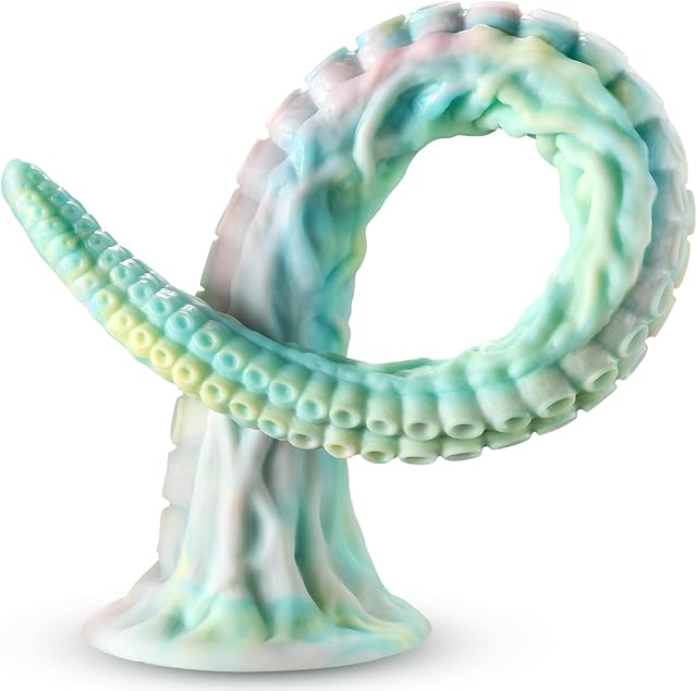 Extra Long Dildo 18.5 Inch Anal Plug Liquid Silicone Soft Tentacle Adult Toys with Powerful Suction Cups Hands Free Sex Toys for G-Spot Stimulation and Prostate Massage for Men and Women