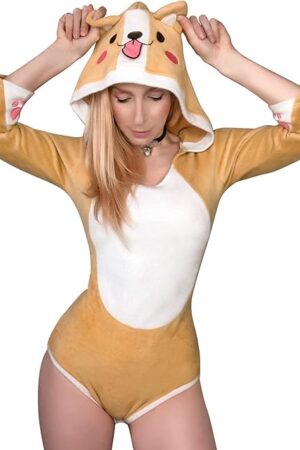 Cotton Romper Onesie Pajamas Bodysuit -Corgi Style