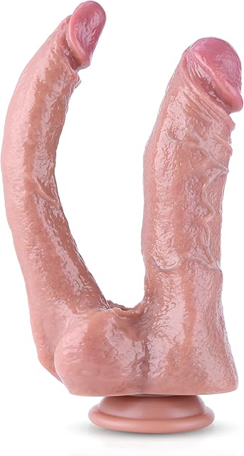 Hismith 925" Realistic Double Dildo, 718" Insertable Dual-Density Silicone Dildo with KlicLok System, Dual Use Pussy Anal Penis, Hands-Free Play Soft Sex Toy - Intermediate Series