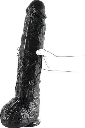 173 inch Long Realistic Huge Thick Dildo, 33" Diameter Extra Large Dildos with Realistic Veins & Full Shaped Balls, Giant Fake Penis Adult Sex Toy for Experienced Women Men Couple Anal Play