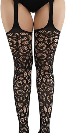 Women's Fishnet Stockings High Waist Tights Suspender Hosiery Sexy Pantyhose