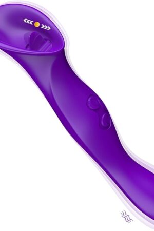 G Spot Dildo Vibrator Adult Sex Toys for Women, Rose Clitoral Stimulator for Female with 9 Tongue Licking & Vibration, Anal Vaginal Massager Sex Toy Games Nipple Licker for Couples Foreplay
