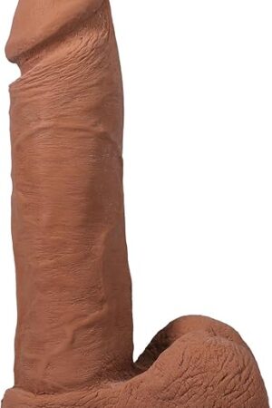 Doc Johnson The Realistic Cock with Removable Suction Cup - ULTRASKYN - 8 Inch - F-Machine and Harness Compatible Dildo - Caramel