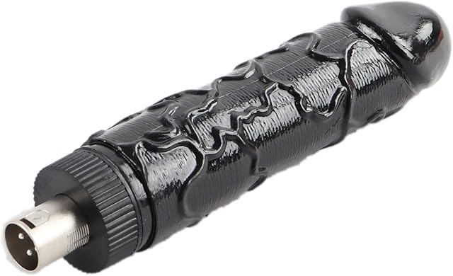 FREDORCH 3XLR Connector for Thrusting Sex Machines Accessory, Love Machine Attachments Lifelike Dildos Sex Toys for Love Machines Gun Devices (Black, 5.71 * 1.45" F)