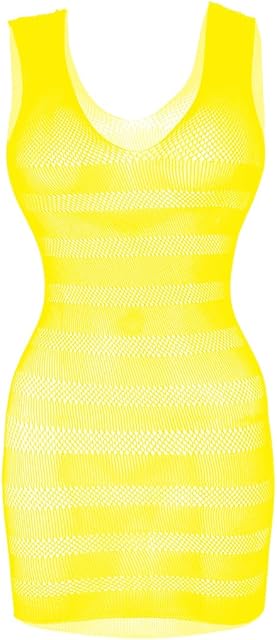 Women Fishnet Lingerie V-Neck Sleepwear One Size One Piece Babydoll Mini Dress One Piece