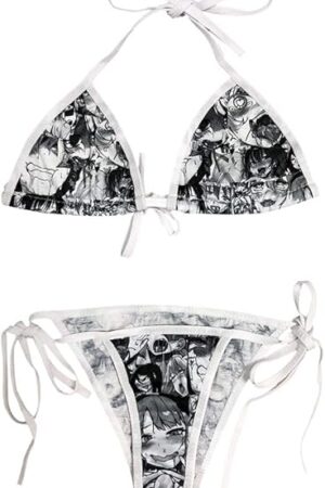 Cute Micro Bikini Lolita Japanese Anime Bra and Panty Set Cosplay Thong Bikini