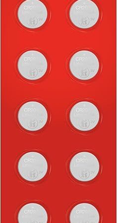 Eveready CR2032 Lithium 3V Coin Battery 10 Pack, Batteries for Watches, AirTags, Key Fobs, Small Electronics