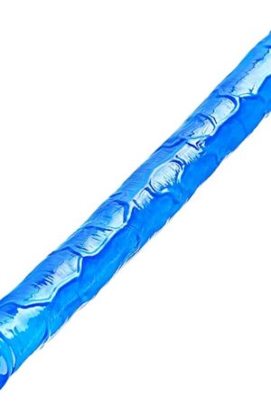 118 * 13 inches Realistic Double Sided Dildo,Slim Small Anal Dildo with Veins and Thin Glans Double End Dildo, Perfect for Beginner Women and Lesbian Couples Double Head Long Dildo(Blue)
