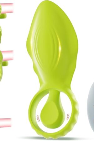 Vibrating Cock Ring with Adjustable Beads,Silicone Penis Ring Vibrator for Couples Clitoral Perineum Stimulator,10 Vibration Modes for Enhanced Pleasure & Male Erection,Adult Sex Toys for Men