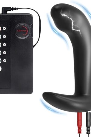 Electric Prostate Massager Electric Shock Anal Plug Dildo Multi-Frequency Electric Shock Posterior Butt Plug Exercise Wearable Plug Anal for Men and Women