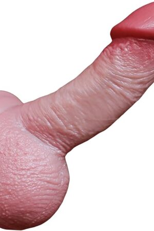 5 Inch Small Mini Realistic Dildos for Beginner, Reproduction Real Thick Dildo, Lifelike Silicone Adult Sex Toys for G spot Stimulator Dildos, Strong Suction Cup Dildo for Hands-Free Play(Honey)